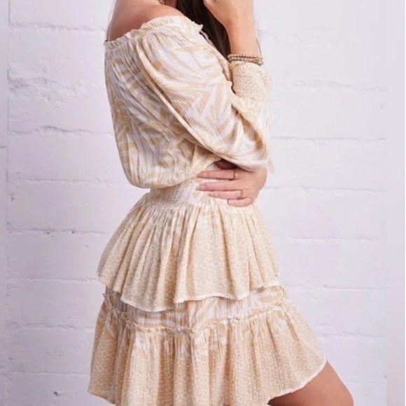 Anthropologie Patrons Of Peace Baby Mini Dress Tiered Ruffle Stretched - Picture 3 of 12